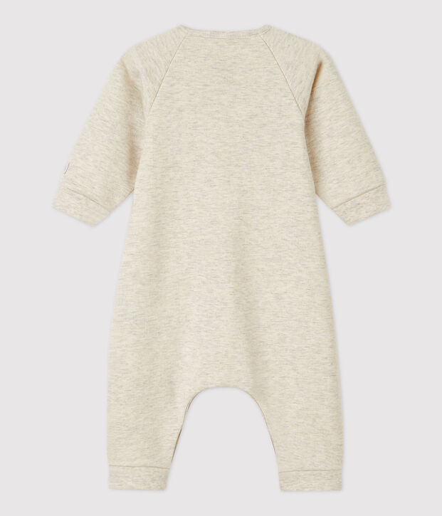 Babies' Organic Cotton Fleece Jumpsuit MONTELIMAR CHINE